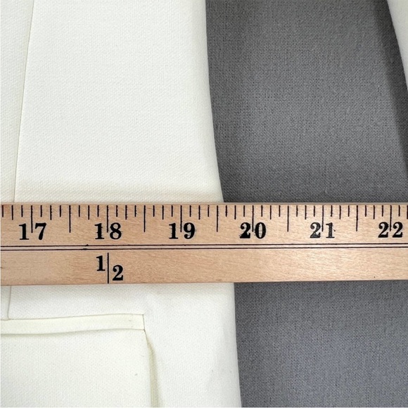 FAVORITE DAUGHTER Blazer Womens Small Cream Margaret Tuxedo Double Breasted NEW - Picture 10 of 12